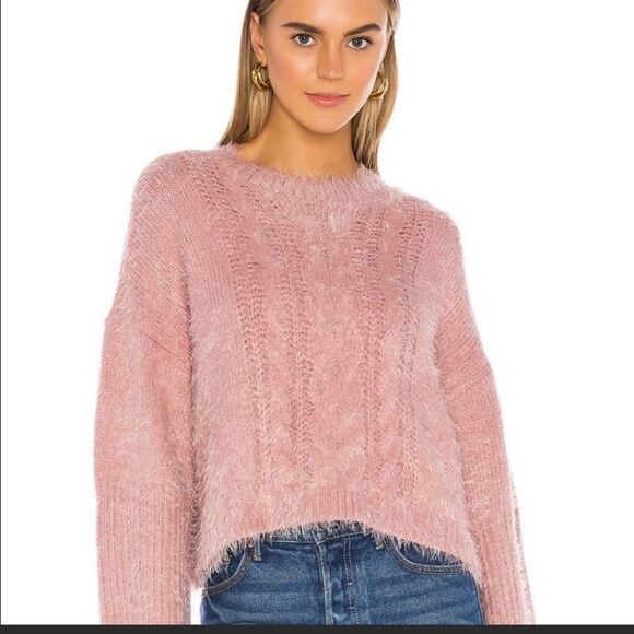 BB Dakota Cozy CrewNeck Sweater Pink Quartz no tag - Picture 2 of 6